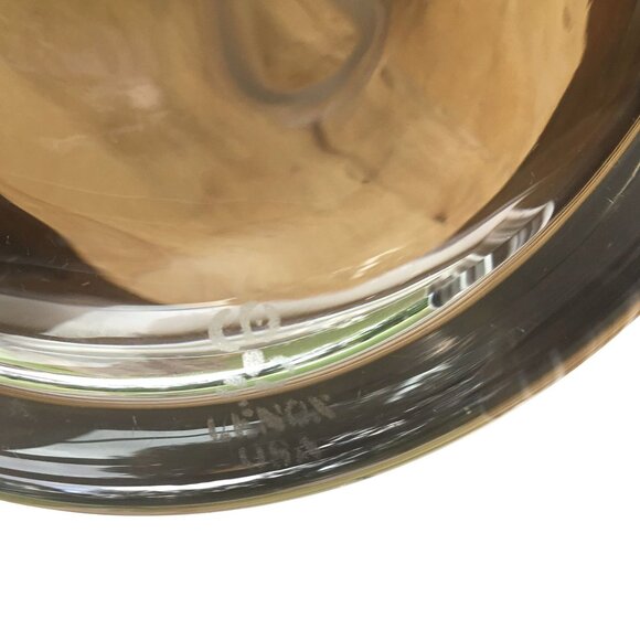 LENOX Crystal Decanter Etched USA Stopper 11.5" Wine Whiskey Carafe VTG Barware - Picture 4 of 9